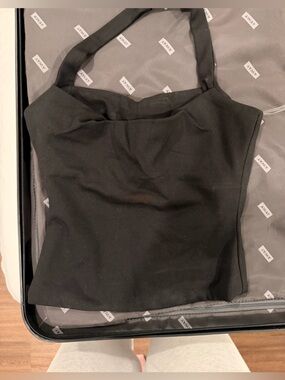 House of CB Black Halter Sleeveless Top